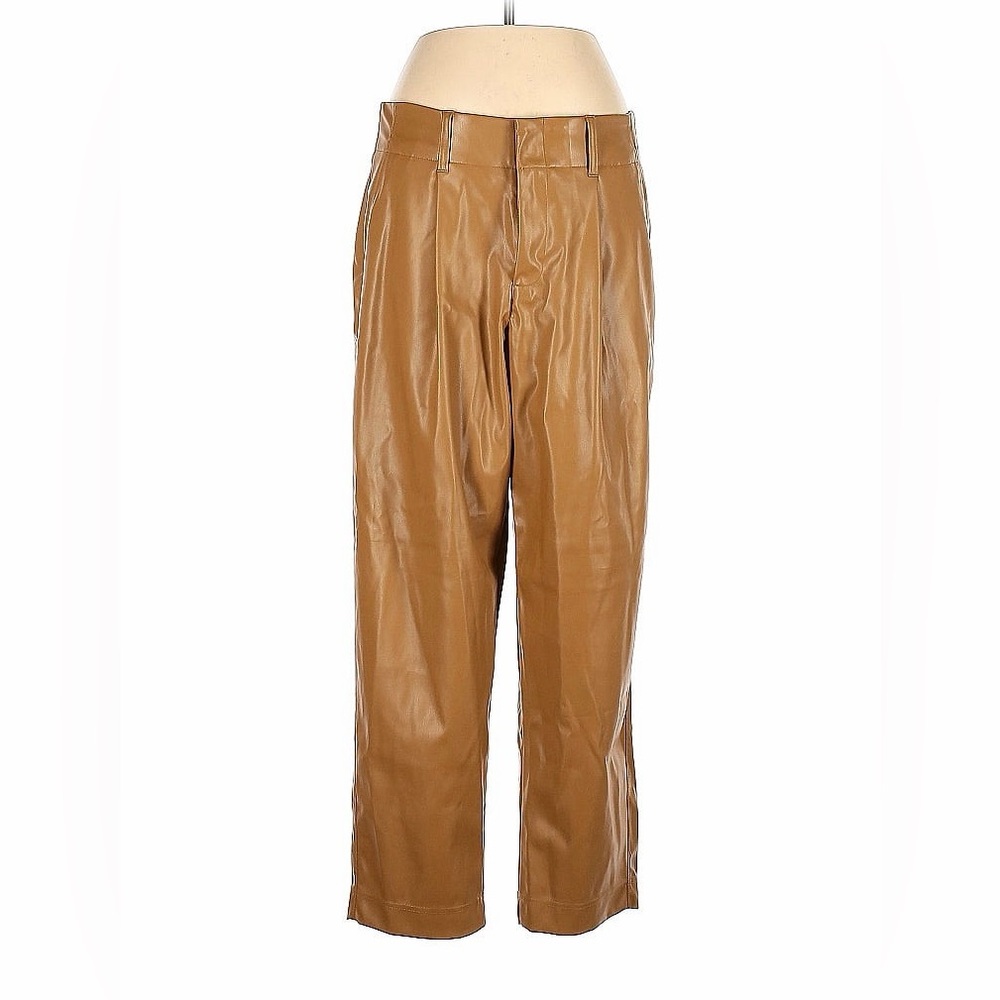 a new day Men's Faux Leather Pants in Tan Brown
